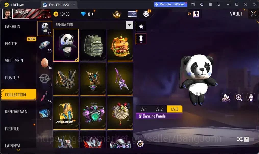 Free Fire Accounts Indonesia | EVO SCAR-Megalodon Alpha | M1887-One P image 8