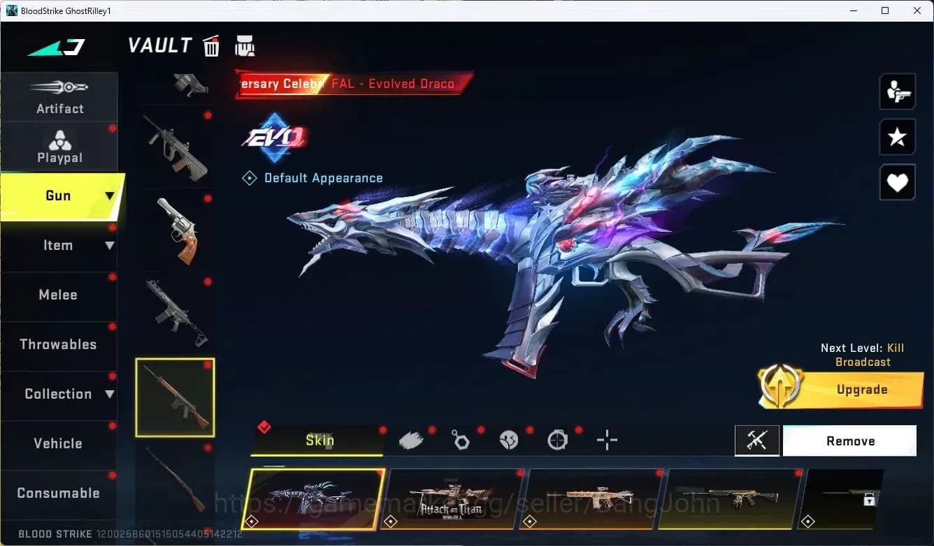Blood Strike Accounts ASIA|EVOLVED,FAL|COLLAB,FAL,KAR98K|LIMITED,MP7,RPK image 16