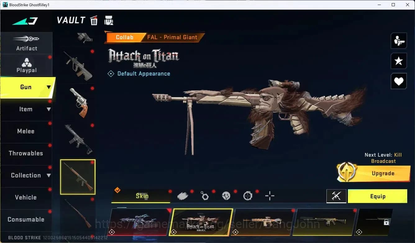 Blood Strike Accounts ASIA|EVOLVED,FAL|COLLAB,FAL,KAR98K|LIMITED,MP7,RPK image 17