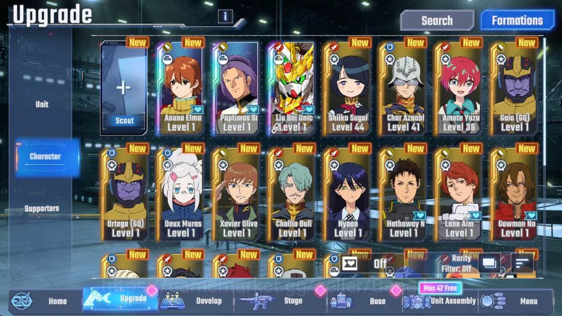 SD Gundam G Generation ETERNAL Accounts Global| rank 35, 193k DM, 4 UR unit, 3 Char, 1 Sup image 3