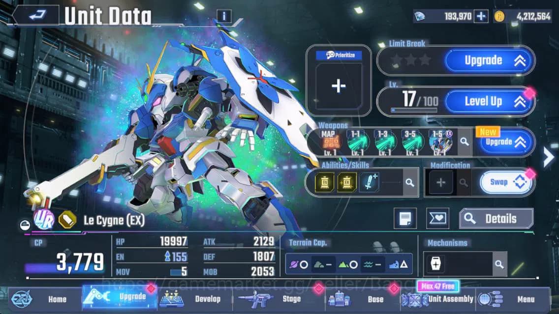 SD Gundam G Generation ETERNAL Accounts Global| rank 35, 193k DM, 4 UR unit, 3 Char, 1 Sup image 8