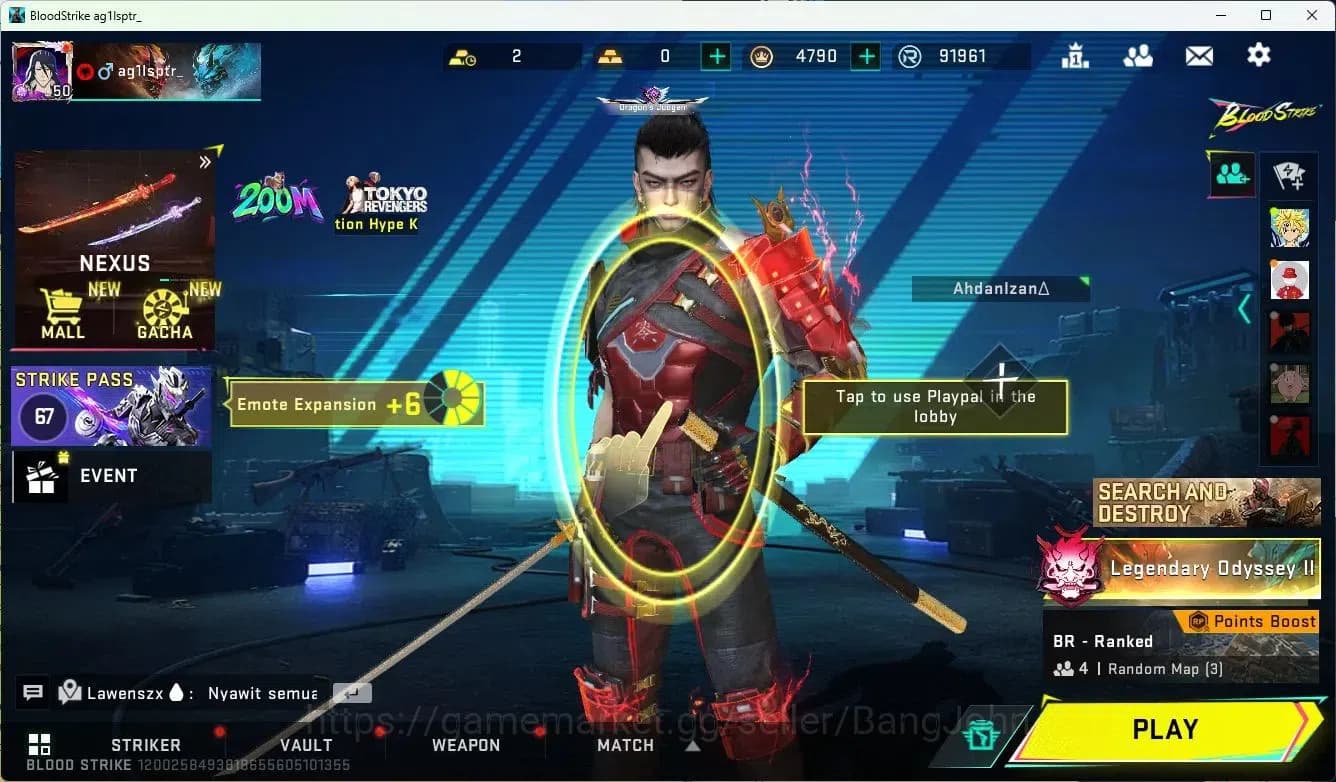 Blood Strike Accounts ASIA|COLLAB=KAR98K,MCX,SCAR,|LIMITED=URB,MP155,AR9 image 1