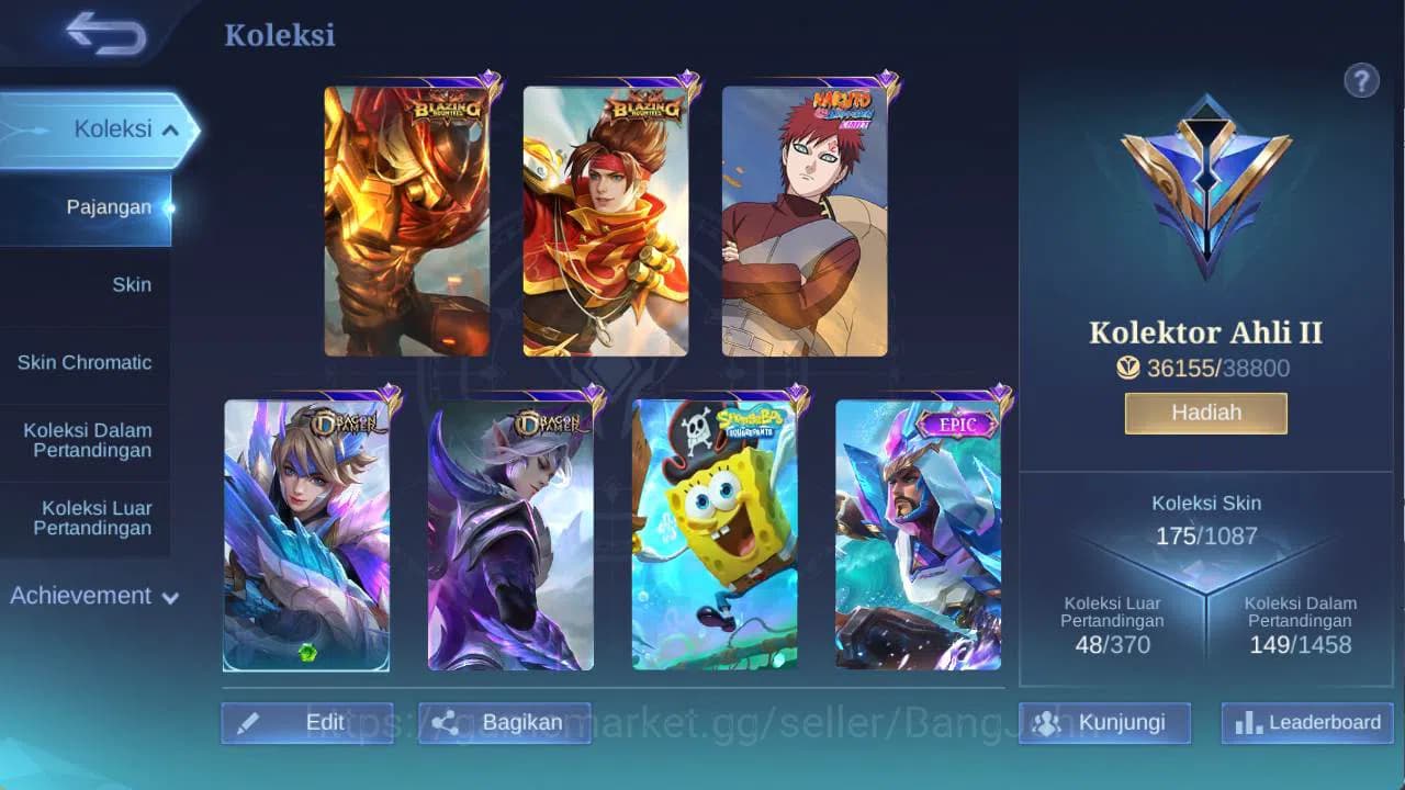 Mobile Legends: Bang Bang Accounts hero 111 skin 176 sanrio florin, saber rafaela, dr image 1