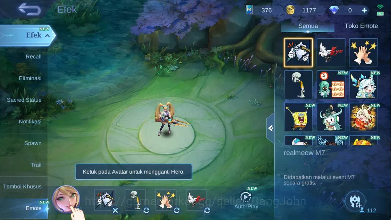 Mobile Legends: Bang Bang Accounts hero 111 skin 176 sanrio florin, saber rafaela, dr image 12