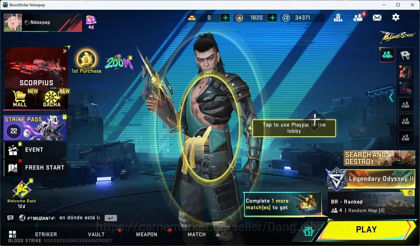Blood Strike Accounts AMERICA | Eternal P90-Empyrean | 4 Legendary Skins image 1
