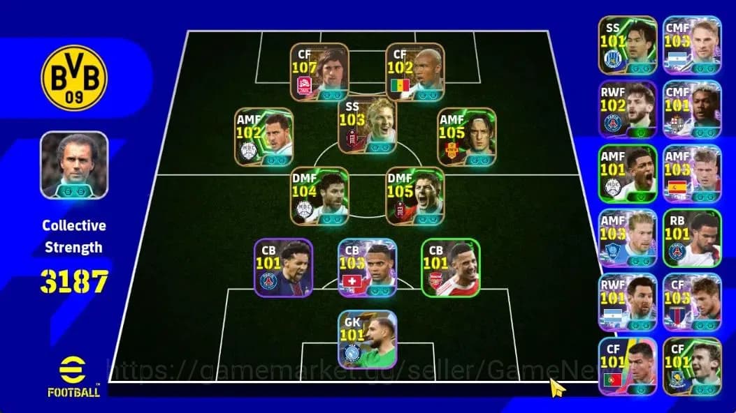 eFootball Accounts Android|Gerd Muller,Francesco Totti,Steven Gerard, image 1
