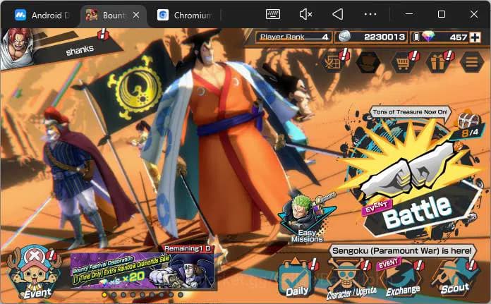 One Piece Bounty Rush Accounts GLOBAL|3 ex|divine Shank,Great Edward Newgate,5eld image 1