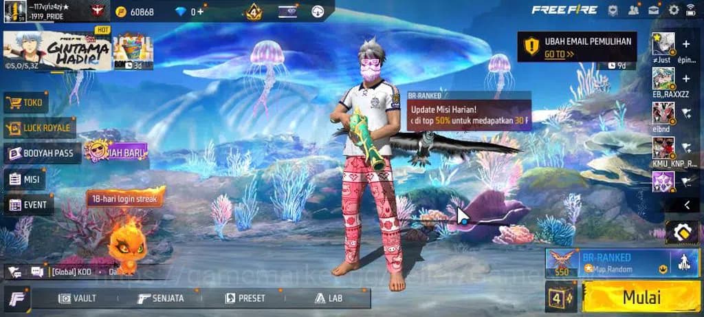 Free Fire Accounts Indonesia|M1887 Emerald Power|Scythe Firework ARC| image 1