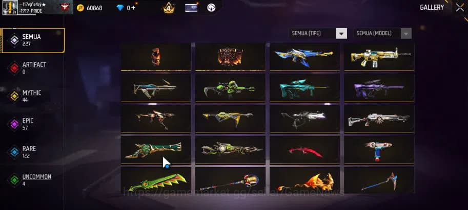 Free Fire Accounts Indonesia|M1887 Emerald Power|Scythe Firework ARC| image 12