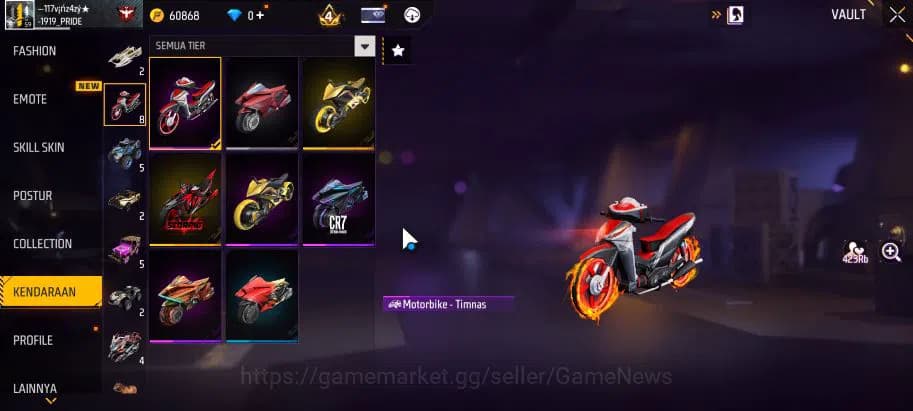 Free Fire Accounts Indonesia|M1887 Emerald Power|Scythe Firework ARC| image 3