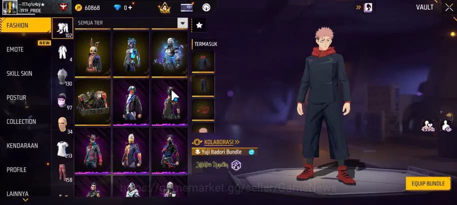 Free Fire Accounts Indonesia|M1887 Emerald Power|Scythe Firework ARC| image 8