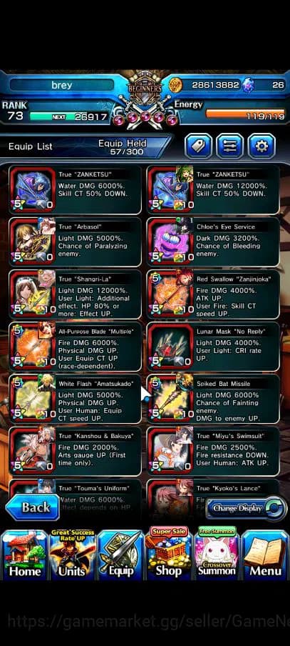 Grand Summoners Accounts Global|Rank 73|14 Ascend|ToumaTW,S MiyuTW,ChloeTW, image 3