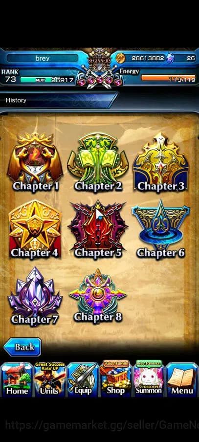 Grand Summoners Accounts Global|Rank 73|14 Ascend|ToumaTW,S MiyuTW,ChloeTW, image 4