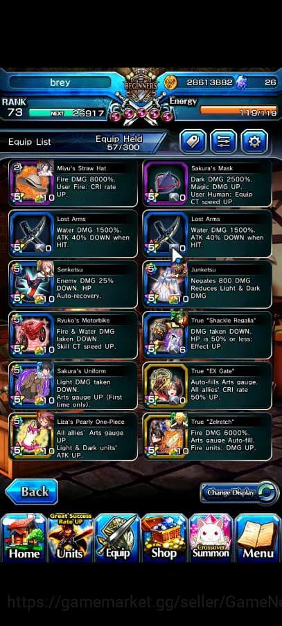 Grand Summoners Accounts Global|Rank 73|14 Ascend|ToumaTW,S MiyuTW,ChloeTW, image 9