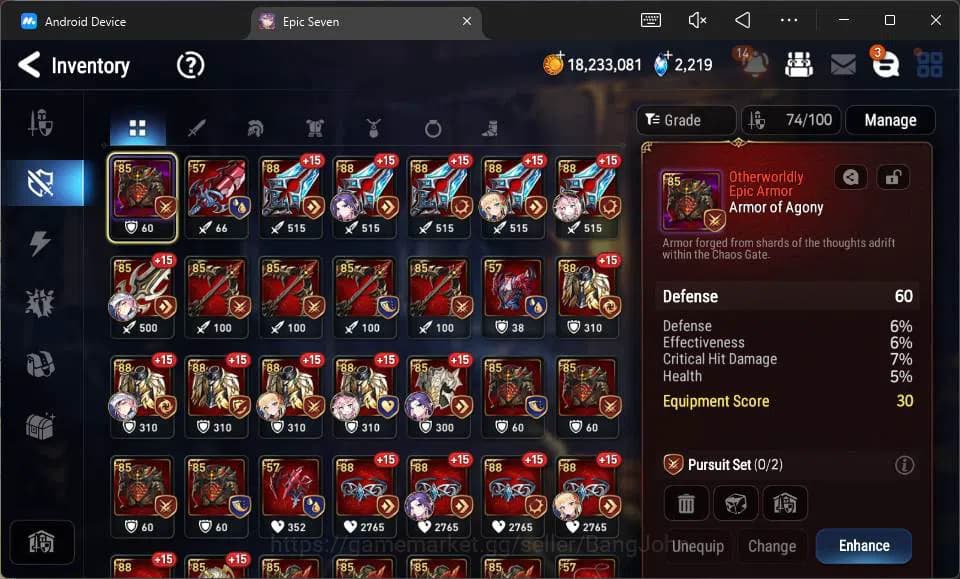 Epic Seven Accounts Global Unverif|8 ML Salome,B Haste,A Tywin,etc|PoH image 6