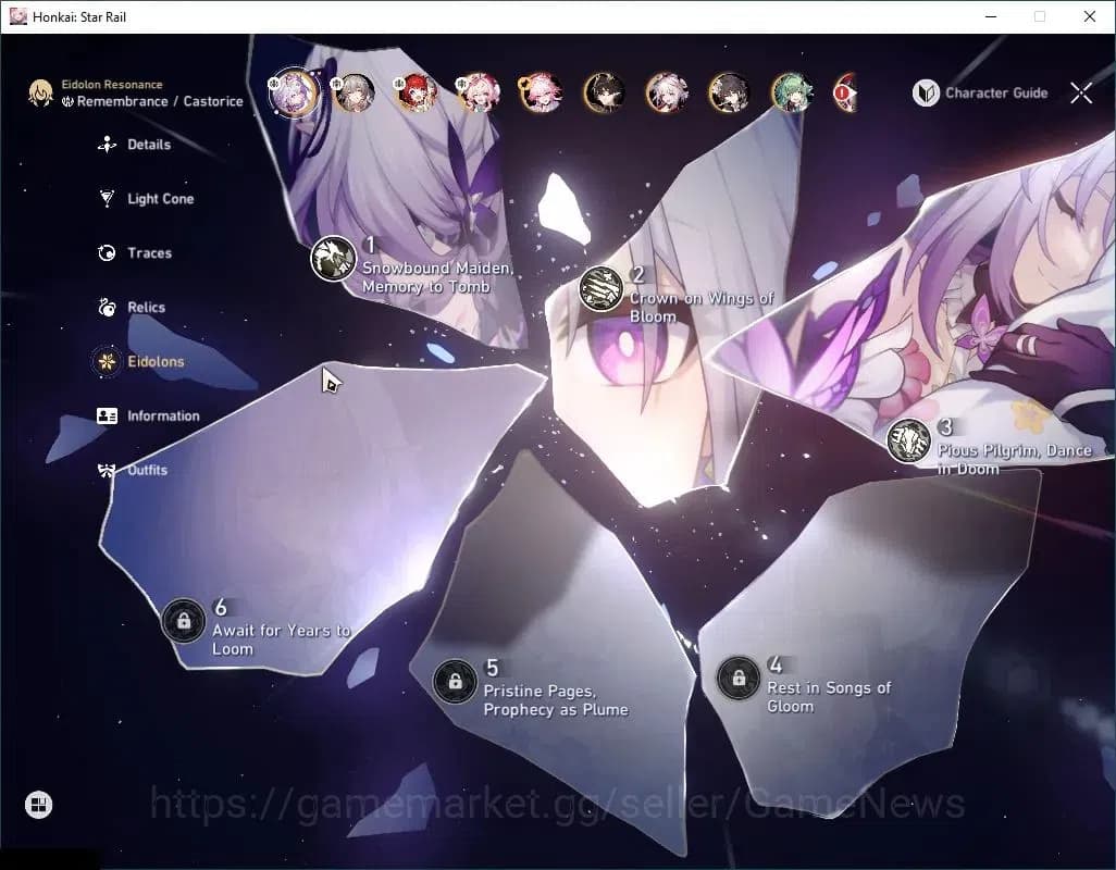 Honkai Star Rail Accounts Asia|TL 67|11 Limited|Casto E3+Sign,Hyacine,Evanes image 5
