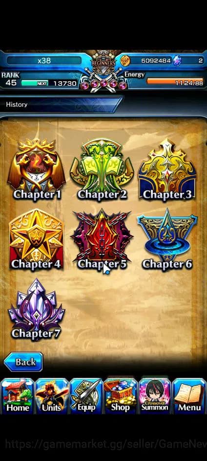 Grand Summoners Accounts Global|Rank 45|Fresh Starter| 2 Ascend | Combat Fo image 2