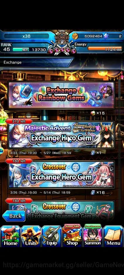 Grand Summoners Accounts Global|Rank 45|Fresh Starter| 2 Ascend | Combat Fo image 3