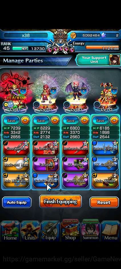 Grand Summoners Accounts Global|Rank 45|Fresh Starter| 2 Ascend | Combat Fo image 8