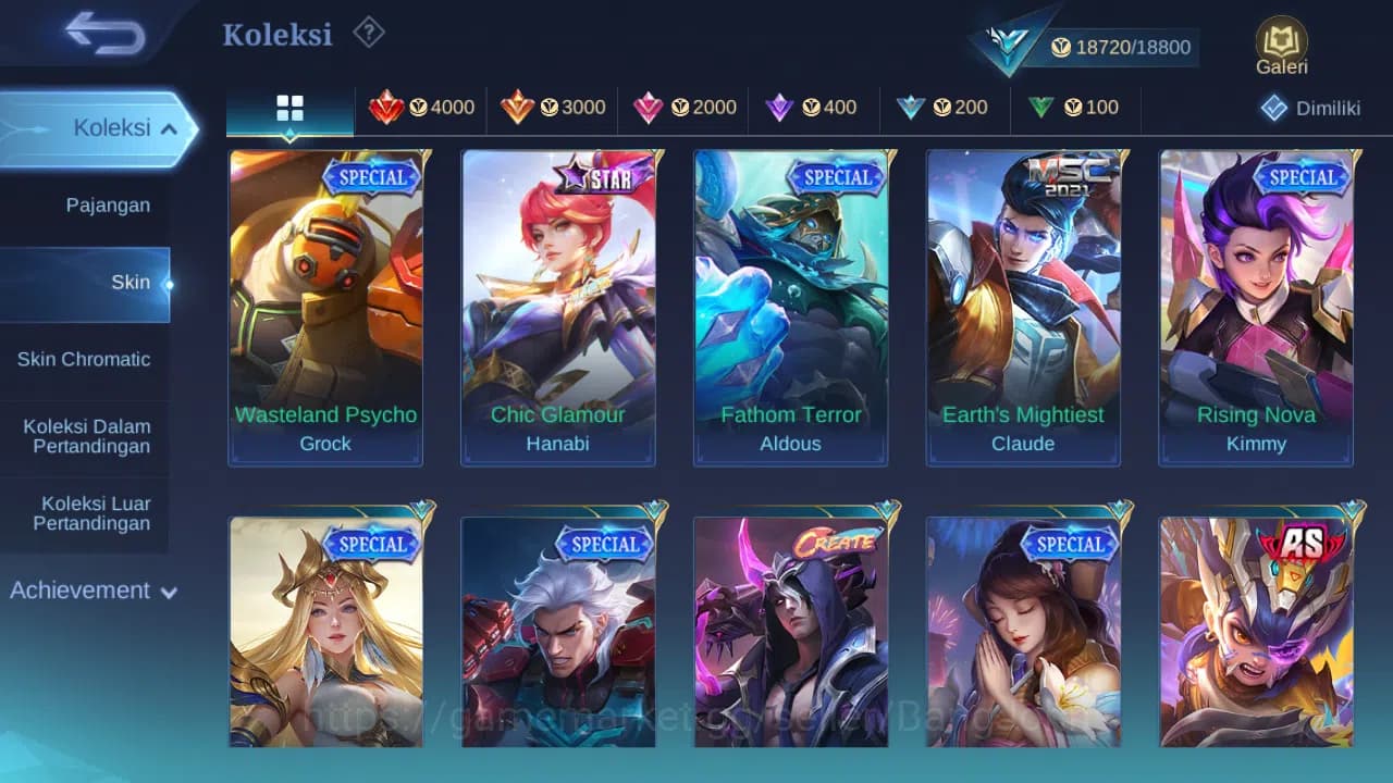 Mobile Legends: Bang Bang Accounts GLOBAL Hero 62 Skin 100 | Pace Fanny | Epic Moskov image 2