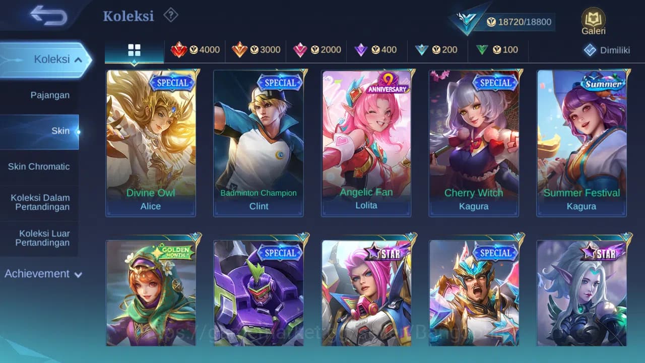 Mobile Legends: Bang Bang Accounts GLOBAL Hero 62 Skin 100 | Pace Fanny | Epic Moskov image 5