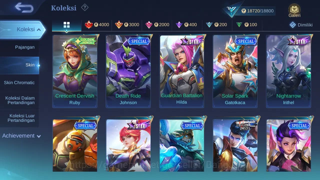 Mobile Legends: Bang Bang Accounts GLOBAL Hero 62 Skin 100 | Pace Fanny | Epic Moskov image 6