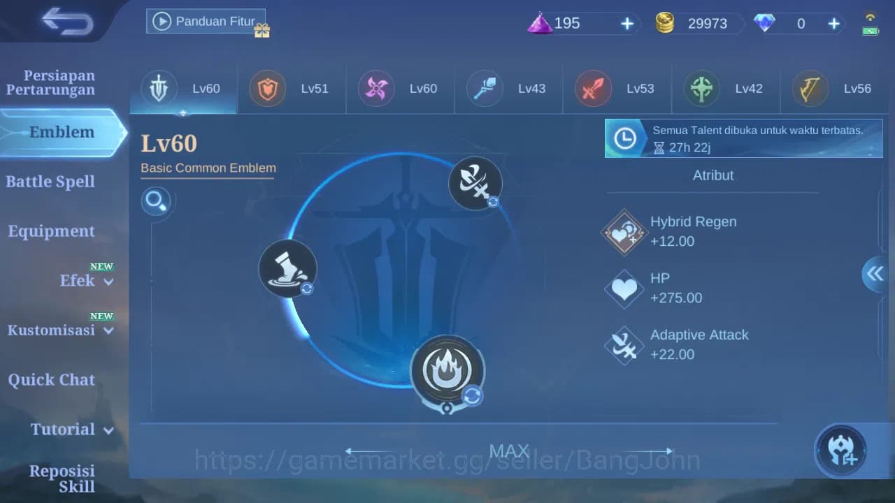 Mobile Legends: Bang Bang Accounts GLOBAL Hero 62 Skin 100 | Pace Fanny | Epic Moskov image 9