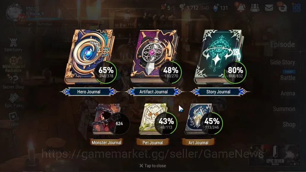 Epic Seven Accounts ASIA VERIF|33 ML(Salome,BArunka,WOTM Tenebria,Etc) image 3