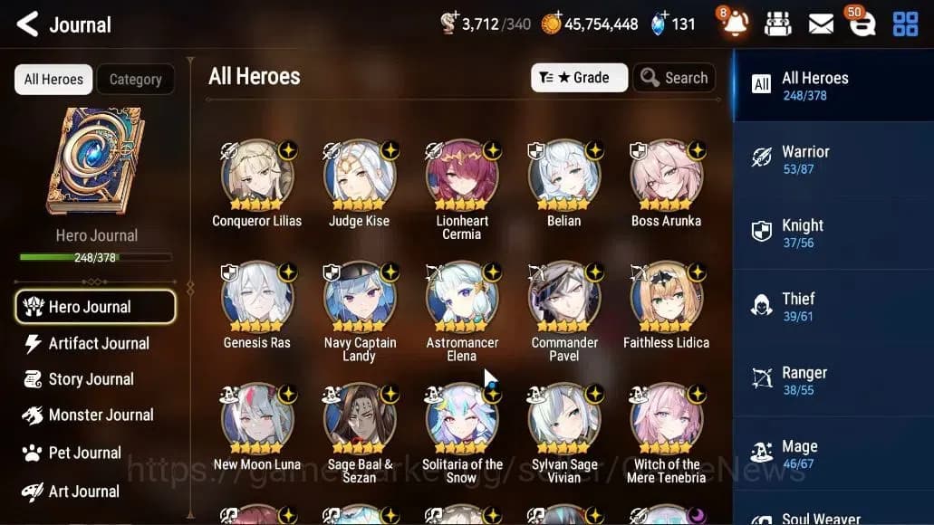 Epic Seven Accounts ASIA VERIF|33 ML(Salome,BArunka,WOTM Tenebria,Etc) image 6