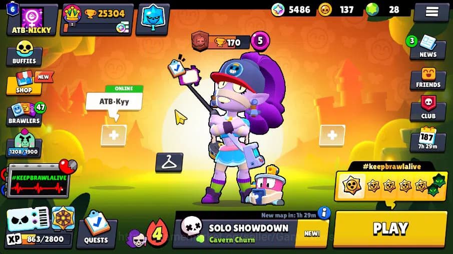 Brawl Stars Accounts 25304 Trophy|88 Brawlers 19 MAX Lvl|6 Hyperchar [D image 1