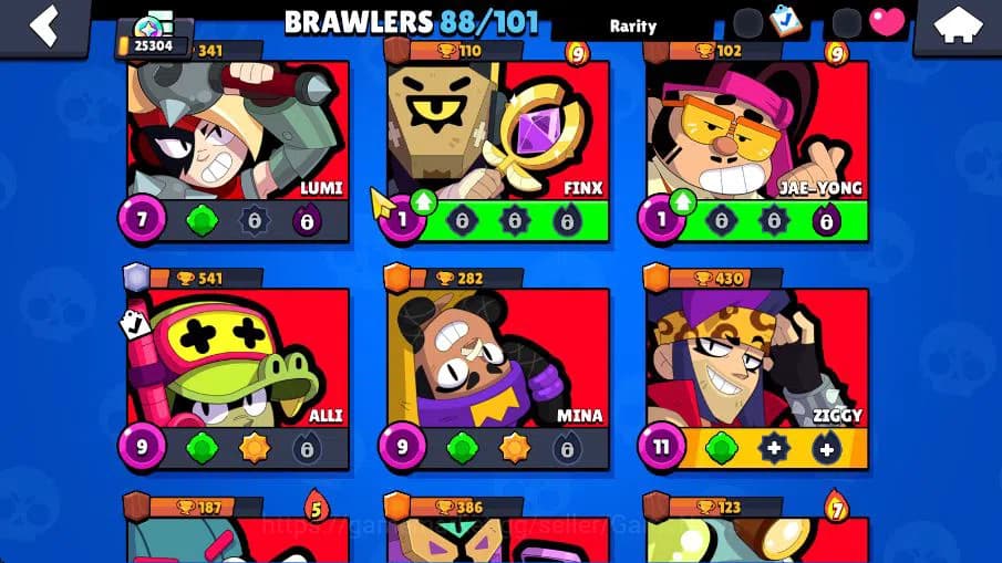 Brawl Stars Accounts 25304 Trophy|88 Brawlers 19 MAX Lvl|6 Hyperchar [D image 12
