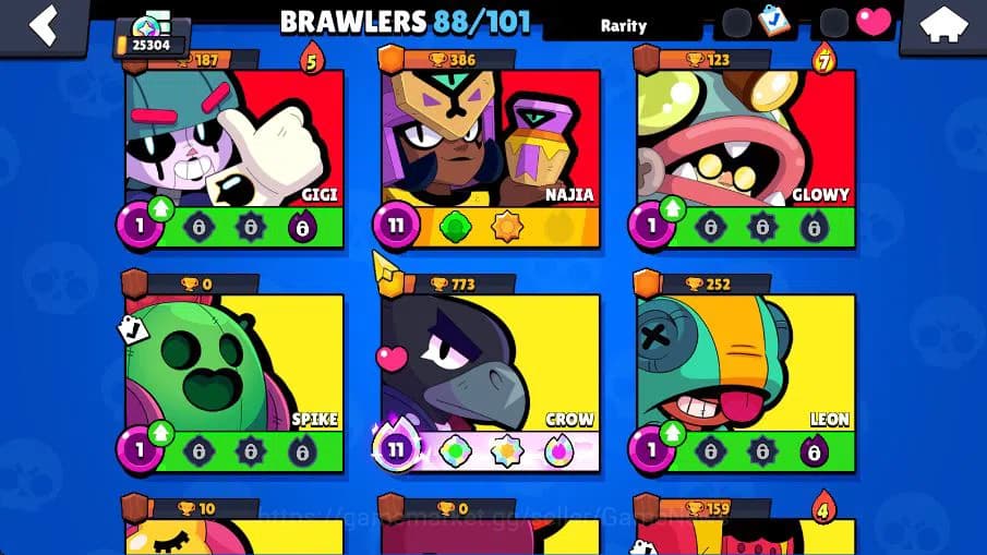 Brawl Stars Accounts 25304 Trophy|88 Brawlers 19 MAX Lvl|6 Hyperchar [D image 13