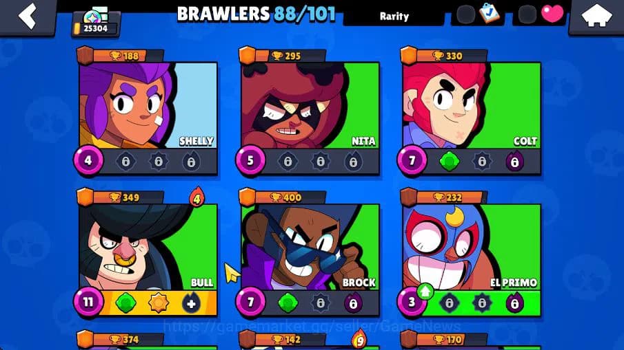 Brawl Stars Accounts 25304 Trophy|88 Brawlers 19 MAX Lvl|6 Hyperchar [D image 6