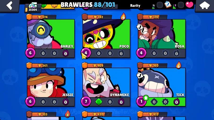 Brawl Stars Accounts 25304 Trophy|88 Brawlers 19 MAX Lvl|6 Hyperchar [D image 7