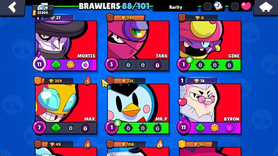 Brawl Stars Accounts 25304 Trophy|88 Brawlers 19 MAX Lvl|6 Hyperchar [D image 9