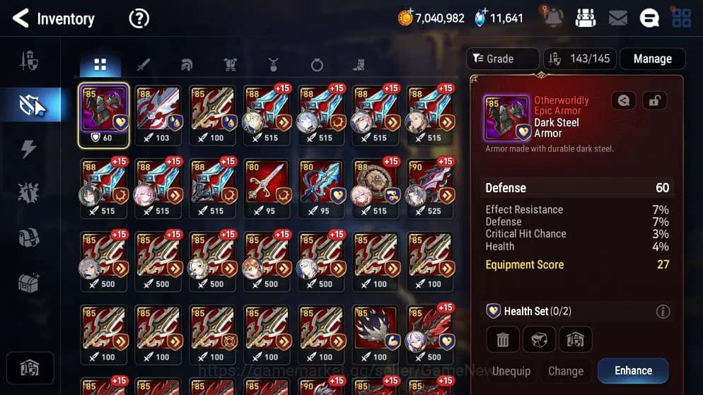 Epic Seven Accounts GLOBAL UNVERIF|New Era|14 ML(Salome, BArunka, EIly image 10