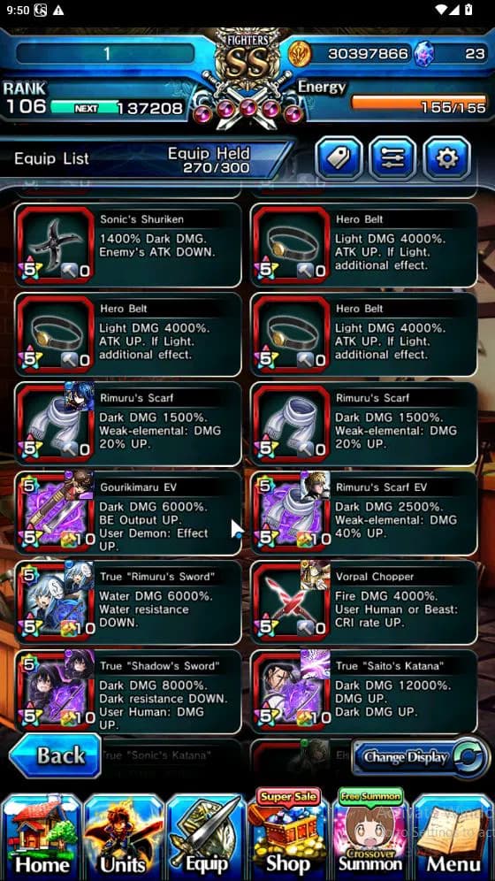 Grand Summoners Accounts Global|Rank 82|15 Ascend[ToumaTW,Paladin Roy,Pinna image 15