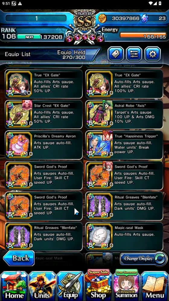 Grand Summoners Accounts Global|Rank 82|15 Ascend[ToumaTW,Paladin Roy,Pinna image 6