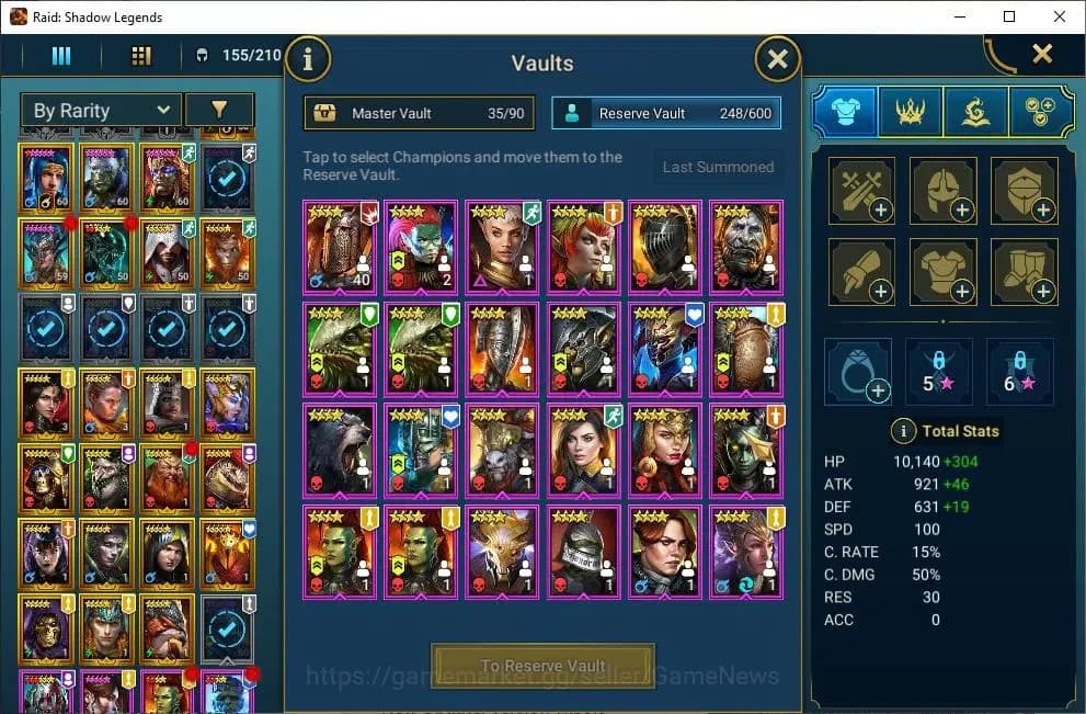 Raid: Shadow Legends Accounts Lv55 1,3M Power|3 Mythic(Komidus,Androc,Tholin)28 image 16