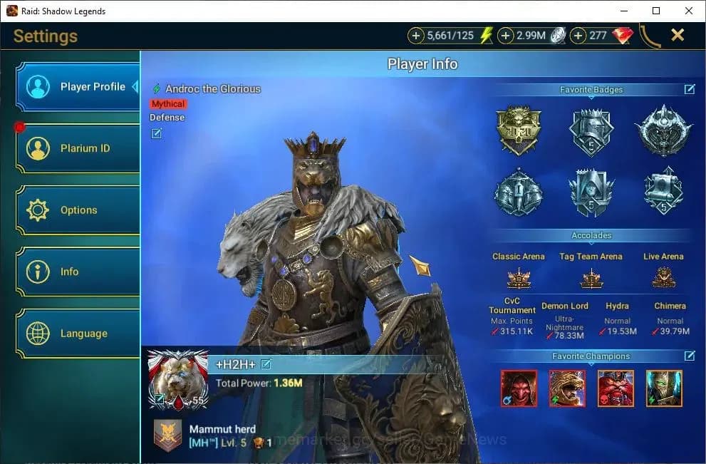 Raid: Shadow Legends Accounts Lv55 1,3M Power|3 Mythic(Komidus,Androc,Tholin)28 image 2