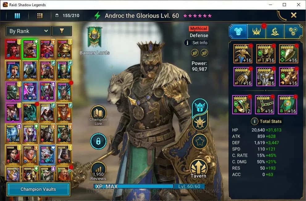 Raid: Shadow Legends Accounts Lv55 1,3M Power|3 Mythic(Komidus,Androc,Tholin)28 image 4
