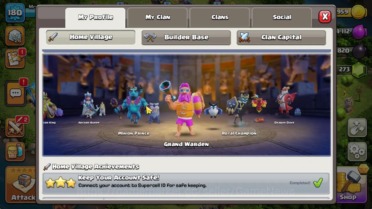 Clash of Clans Accounts TH 16-BH 9|LV 119|HH 10|BK 65,AQ 83,GW 46,MP 51,RC image 13