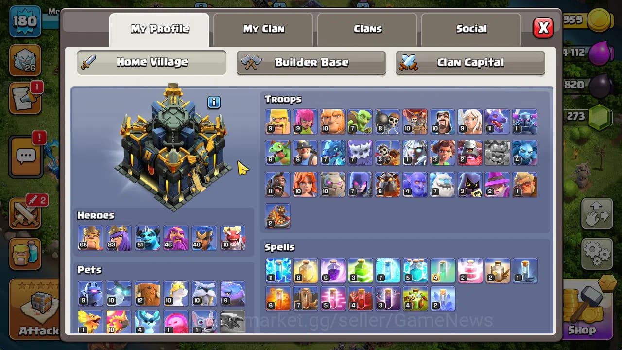Clash of Clans Accounts TH 16-BH 9|LV 119|HH 10|BK 65,AQ 83,GW 46,MP 51,RC image 14