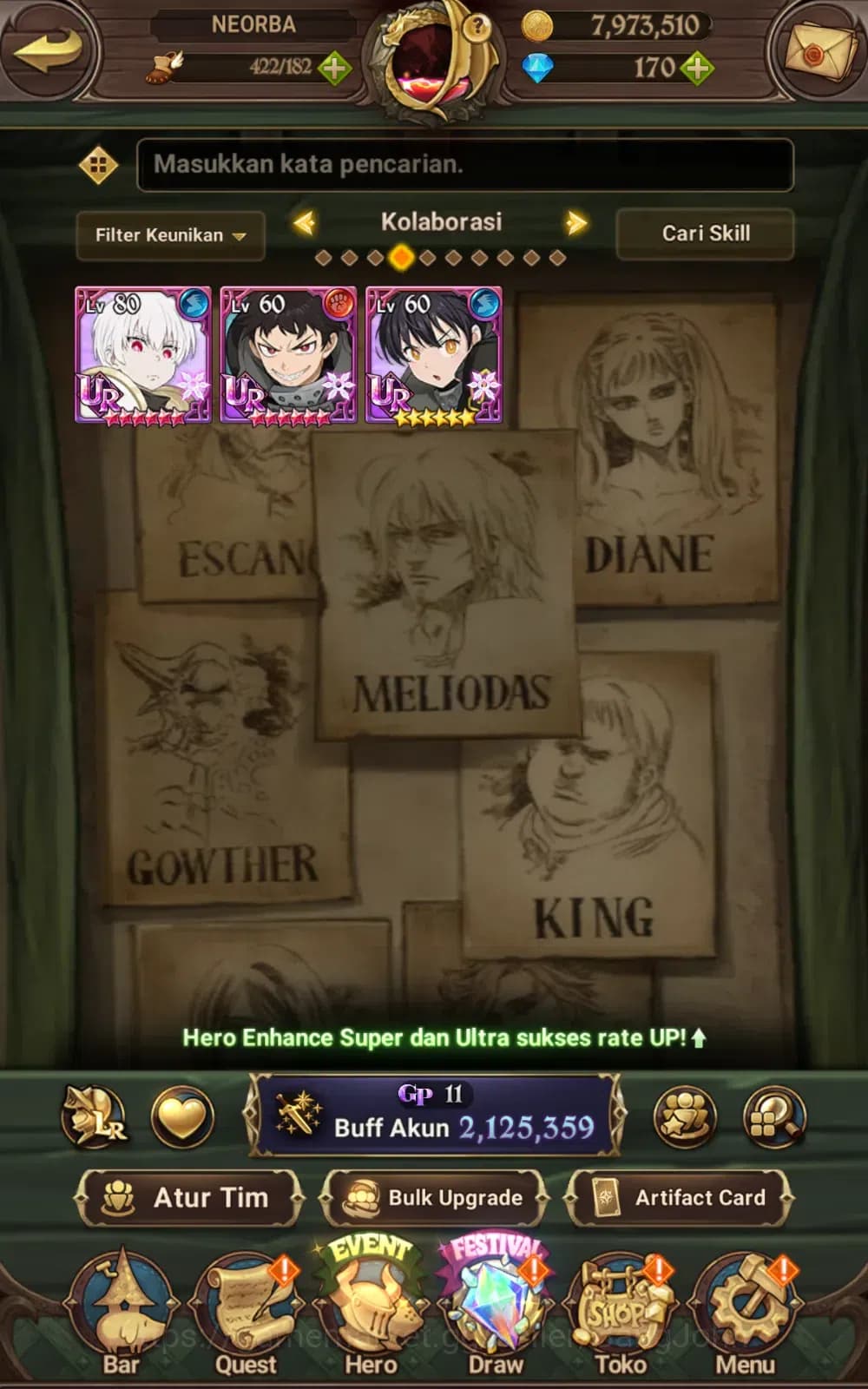 The Seven Deadly Sins: Grand Cross Accounts ASIA | 2.1M CC | Salos, Merlin Esca, Sabunak| Full image 8