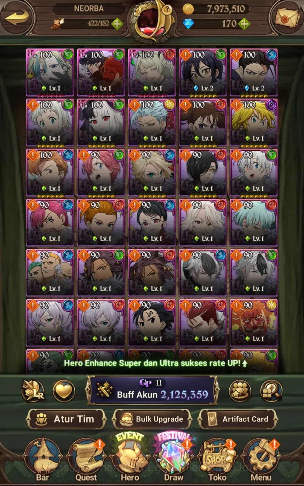 The Seven Deadly Sins: Grand Cross Accounts ASIA | 2.1M CC | Salos, Merlin Esca, Sabunak| Full image 9