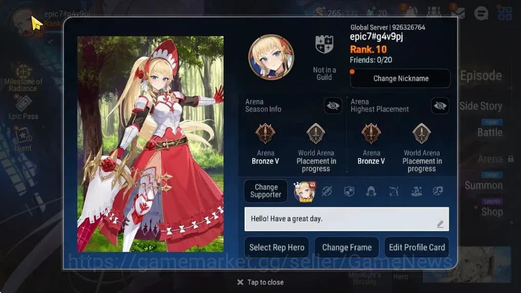 Epic Seven Accounts GLOBAL Unverif|2 ML(Salome,Abyssal yufine)+Cecilli image 2