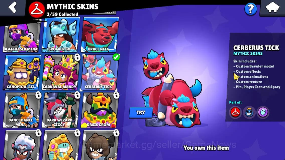 Brawl Stars Accounts 5640 Trophy|12K Bling|45 Brawler 5 MAX Lvl|2Myth [ image 11