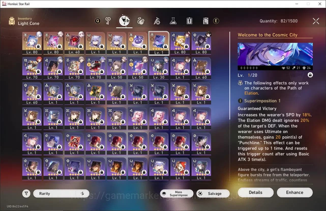 Honkai Star Rail Accounts ASIA | TL 66 | 8 LIMIT | SPARXIE | YAO GUANG | SIL image 9