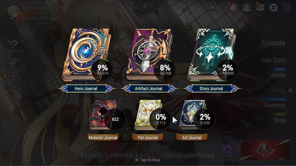 Epic Seven Accounts Global Unverif|Starter|2 ML (Designer Lilibet,Sage image 4