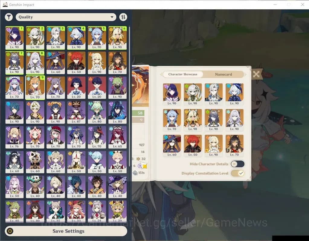 Genshin Impact Accounts Asia|AR 58|9 Limited+6(*5Wep)|[NeuviletteC1,Lauma, image 1